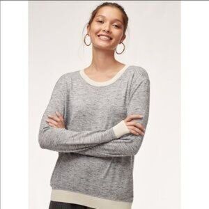 𝅺aritzia Wilfred Beri Grey Long Sleeve Top Textured Size S